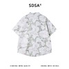 SDSA男装2026新款高贵轻奢抽象曲线刺绣肌理短袖衬衫百搭宽松上衣 商品缩略图4