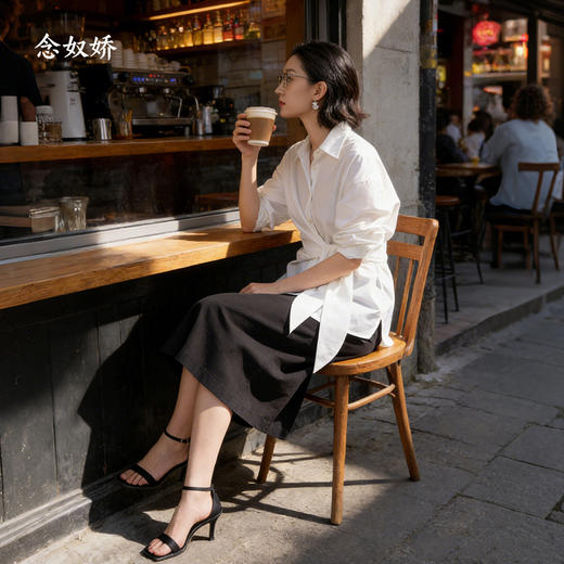 【商场同款】CNS6347 “ 松弛铅笔裙 ” 高支水洗棉+弹力 久坐舒适 商品图4