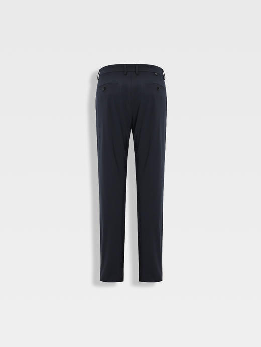 callisto藏青凉感弹力直筒微收脚休闲裤 商品图1