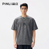 PINLI品立2026夏季新款字母印花圆领短袖T恤男士上衣BG262111502 商品缩略图0