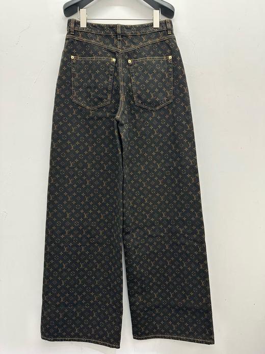 女款logo印花牛仔裤长裤he 商品图1