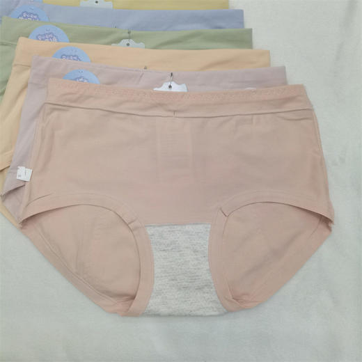 JHNY-6616#  【1条】60支舒柔棉无痕高腰大版女士内裤底裆舒适生理裤 商品图3