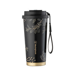 西屋 雅仕双饮咖啡杯儒雅黑460mL WB540-BK