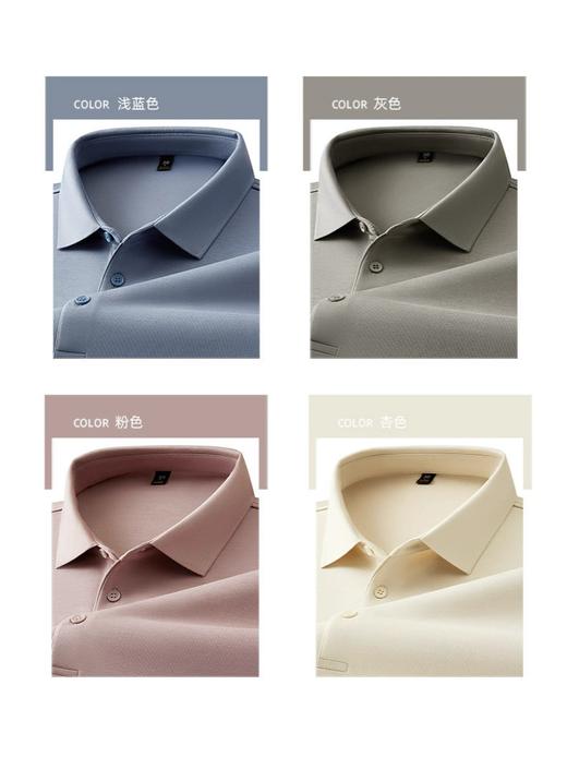 派森龙春秋长袖翻领男士POLO衫纯色保暖男T恤打底衫 商品图5