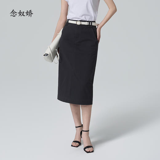 【商场同款】CNS6347 “ 松弛铅笔裙 ” 高支水洗棉+弹力 久坐舒适 商品图0