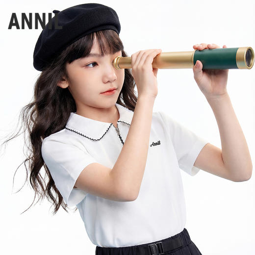 女童翻领短袖POLO衫夏季新款安奈儿童装EG621757 商品图1