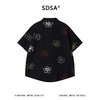 SDSA男装2026新款轻奢韩版复古彩色花卉刺绣竖条短袖衬衫百搭宽松 商品缩略图0