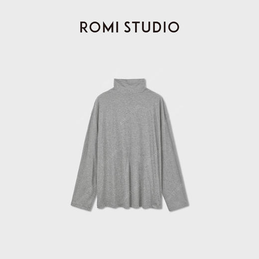 ROMI STUDIO灵地思羊毛棉混纺柔软不扎贴身高领长袖T恤RWCWSG7299 商品图1