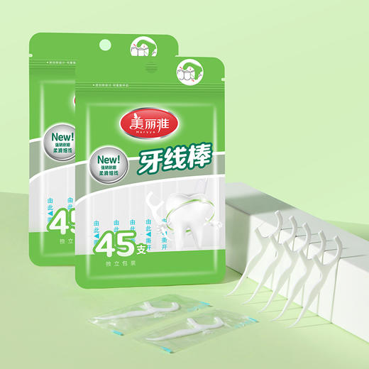 美丽雅 独立袋装牙线棒45支*2 HC84308 商品图4