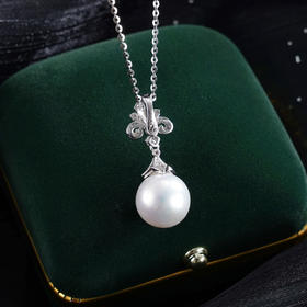 子佩集【璀璨加冕】银S925珍珠惜王妃吊坠【P2910】12mm珠双色皇冠（不含链）2601