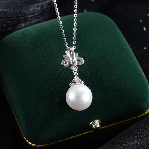 子佩集【璀璨加冕】银S925珍珠惜王妃吊坠【P2910】12mm珠双色皇冠（不含链）2601 商品图0