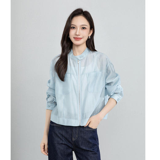 「高货xg」全新升级【铂金会员257/天猫349/差价92】(75416)洛诗琳天丝醋酸亚麻外套2026夏季新款休闲百搭轻薄夹克 商品图2