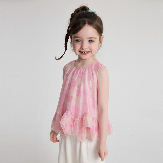 笛莎Deesha 2026年夏季新款小童女童套头衬衫衬衫 商品图0