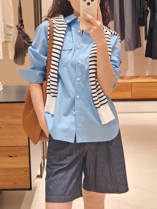 【高品质私服】【IC全棉府绸长袖衬衫】清新淡雅如春日晴空，温柔中带着活力，G1310-CC【无标出货 介意慎拍】 商品图4