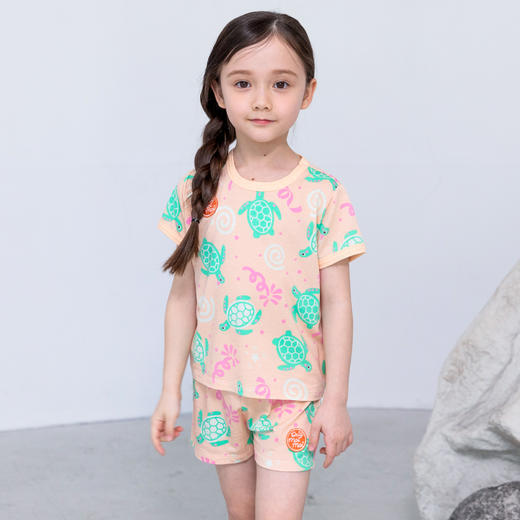 【丝麻棉天然抗菌】韩国moimoi {短袖外出套} 末一末一T恤套装春夏儿童家居服儿童套装 商品图9