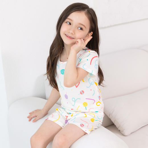 【丝麻棉 短袖套】韩国moimoi春夏5分短袖家居服套装 商品图8