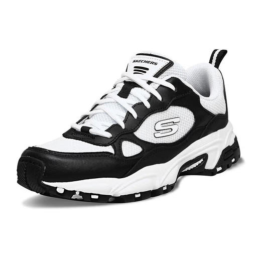 Skechers斯凯奇 男复古慢跑鞋 51706-BKW 商品图0