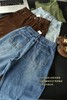 封神私服裤~早春新款遮胯显瘦解构弯刀香蕉阔腿牛仔裤 商品缩略图13