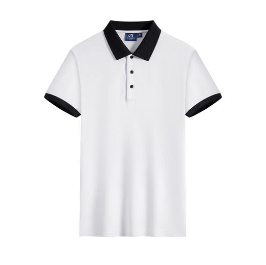 清爽透气下摆开叉短袖POLO衫   HLS-SYK1909# 商品图0