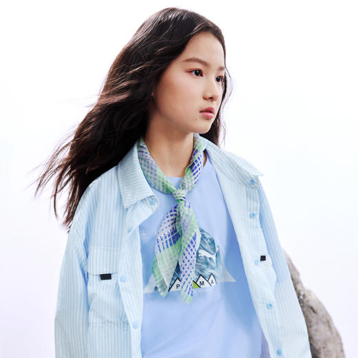 PUMA彪马童装2026夏季新款儿童长袖衬衫轻薄透气休闲时尚 商品图1