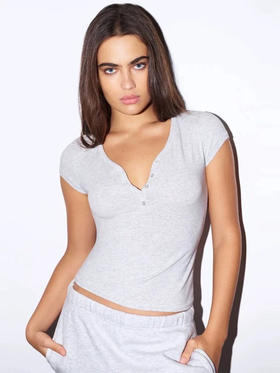 【秒杀价已调 直接拍】保守MM入大一码 不短 new vintage 好经典的百搭 美式复古亨利T恤