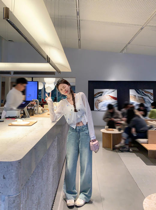 <曾小咸推荐>3.28现货秒杀 ！微信超特价！韩系彩色绣花开衫 日常129.99 立减60 秒杀69.99！！ 商品图6