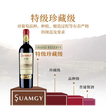 圣芝（suamgy）G320特级珍藏赤霞珠干红葡萄酒750ml*2支礼盒装节日礼品 进口红酒 商品图0