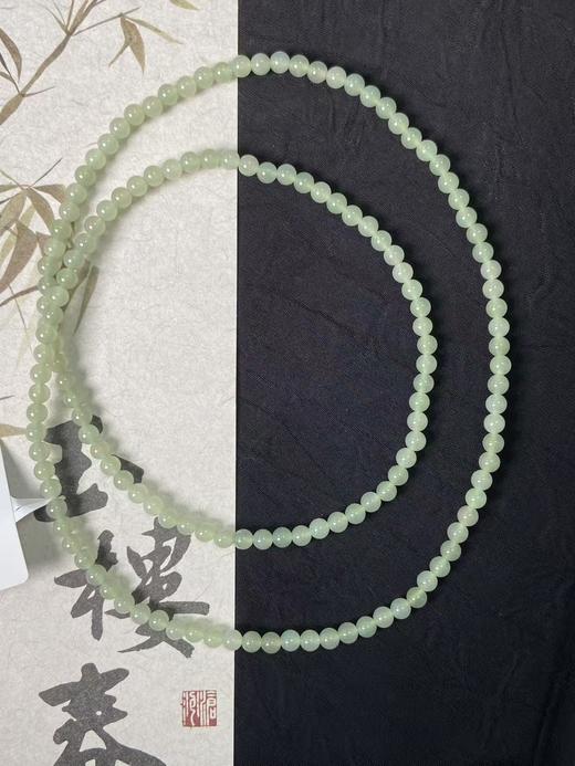 【快抱】【于田产和田玉于田料青白玉4mm项链】出证书，发货1~5天，48小时鉴赏期 商品图3