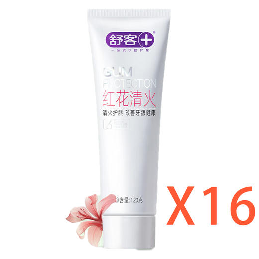 舒客 红花清火牙膏120克*16支支装 6940477402003-16 商品图0