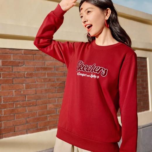 Skechers斯凯奇 女针织套头卫衣 L124W027-03LC 商品图2