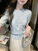 张心子【花与爱丽丝】圆领立体花蕾丝减龄软糯针织衫上衣 U2603041 商品缩略图8