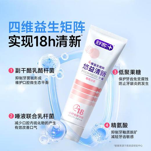 舒客 益生菌长效清新牙膏(草莓)120g SKysj03 商品图4