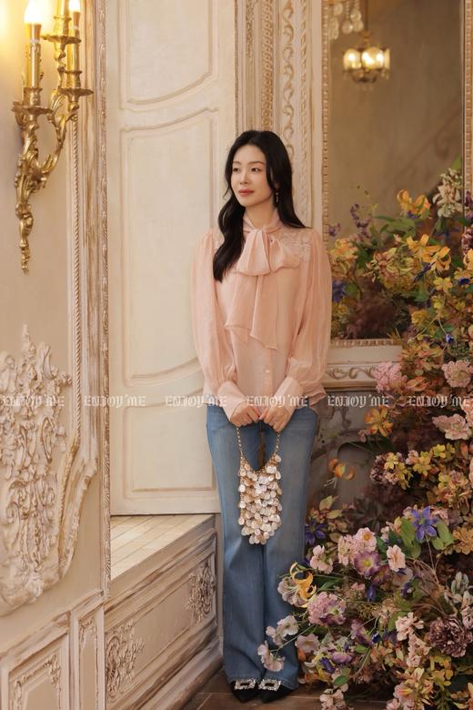 【门店同款】ENJOY夏季润雨蓝修身喇叭裤 170496686 商品图2