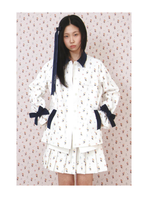 Kaiy Xiao 航海歌谣系列 满铺海军小兔 娃娃领夹克外套 商品图0