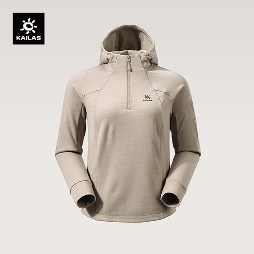 KAILAS凯乐石 XM4 女款连帽半开美丽诺羊毛抓绒衣 KG2532294 商品图0