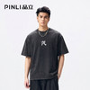 PINLI品立2026夏季新款男字母印花圆领短袖T恤上衣潮BG262111501 商品缩略图0