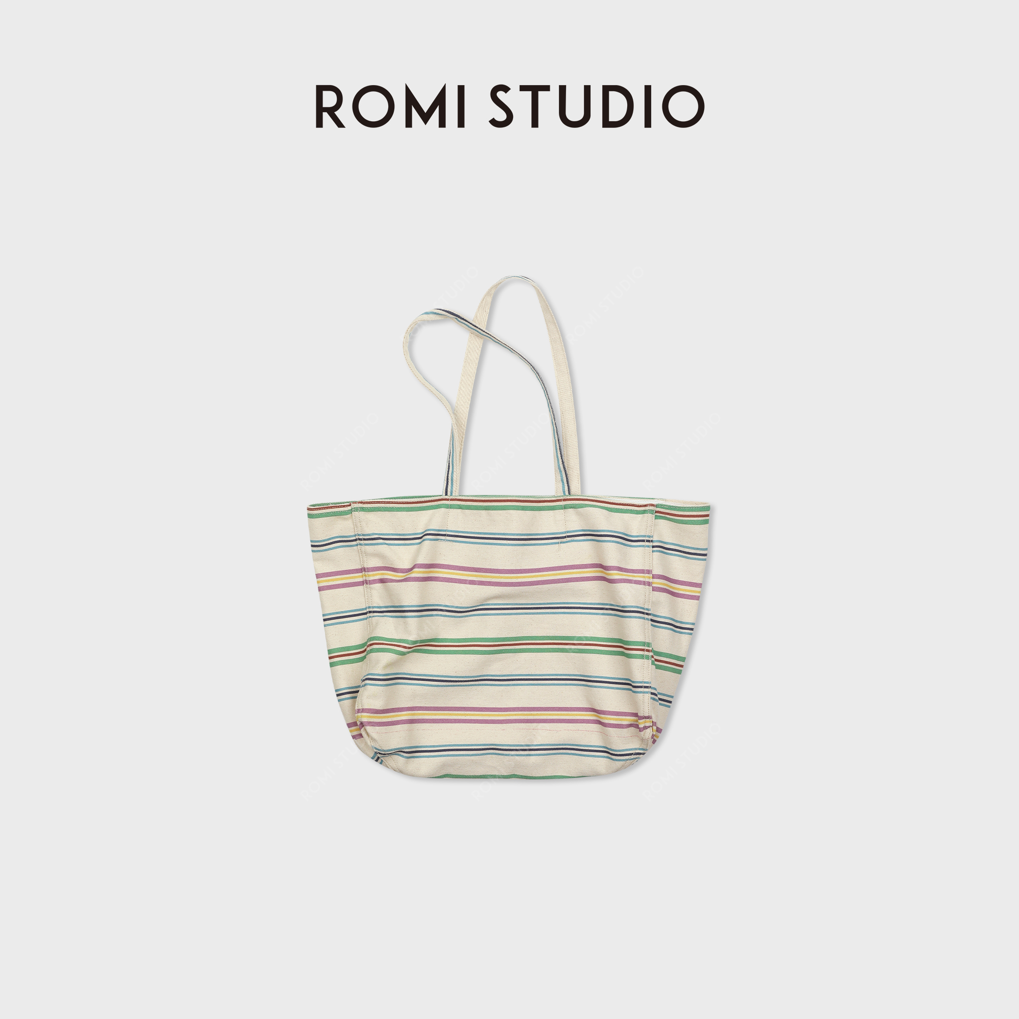 ROMI STUDIO 首饰袋 “生活彩虹”细条纹日常休闲单肩包RWDSP82409
