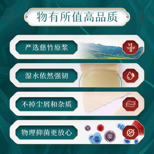 鸥露 竹浆本色有芯卷纸3层125克27卷*2箱 OLWJ125B272 商品图4