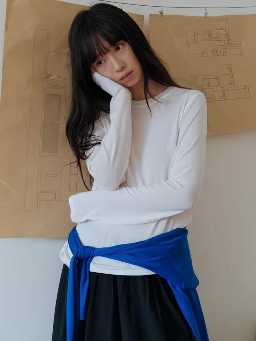 步履不停/6A16117C/长袖内搭多色合体T 商品图1