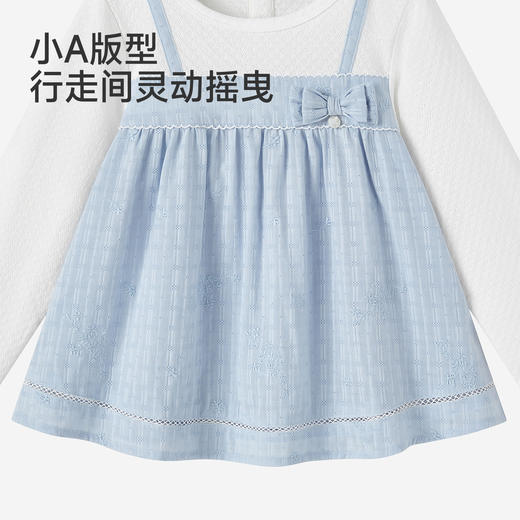 【商场同款】英氏儿童T恤女童长袖上衣春夏新百搭假两件圆领上衣 商品图3