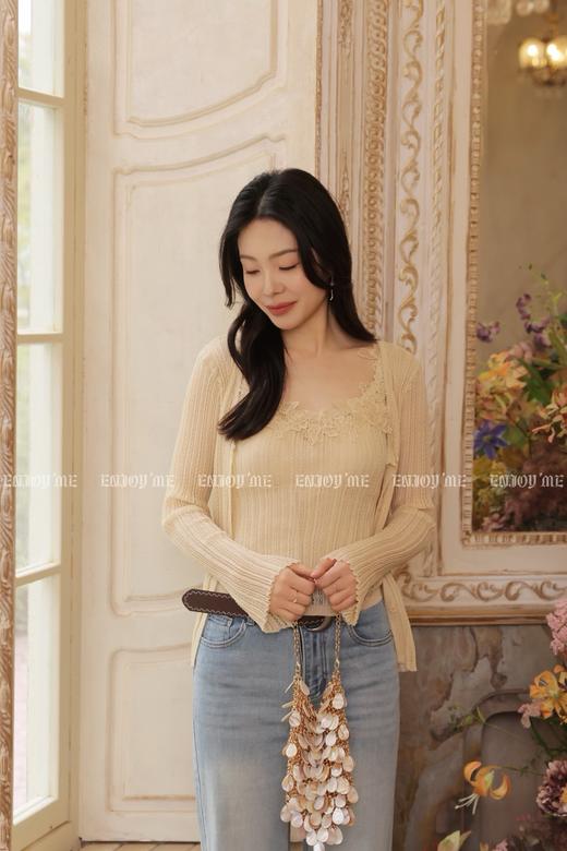 【门店同款】ENJOY夏季香草黄花朵针织上衣 170644731 商品图3