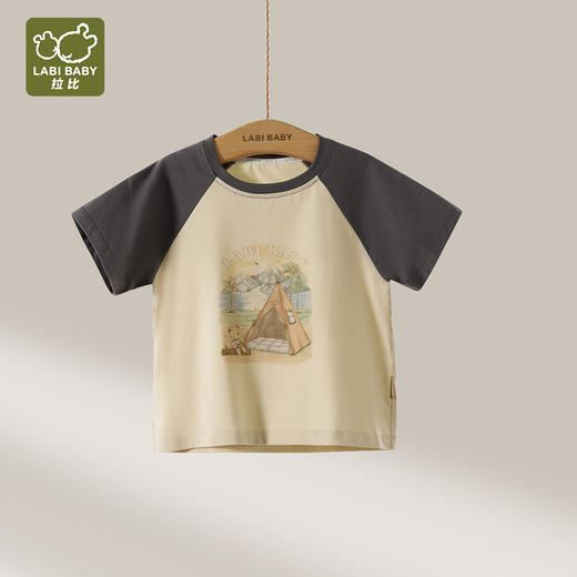 拉比童衣夏趣野插肩圆领短袖衣j6LZBC100408 商品图7