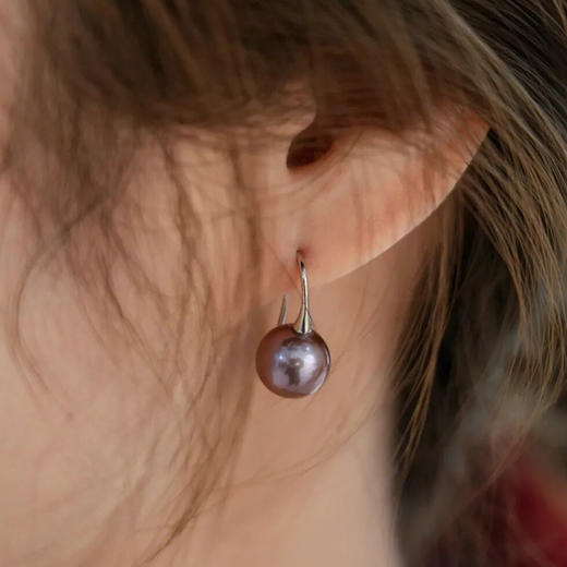 佐奈美(SANAMI)紫色珍珠耳钉/项链合集｜莹润珠光，就像清晨的露珠，清新而淡雅 商品图6