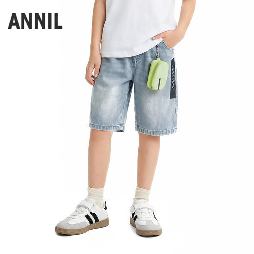 男童全腰牛仔中裤夏季新款安奈儿童装EB626742 商品图2