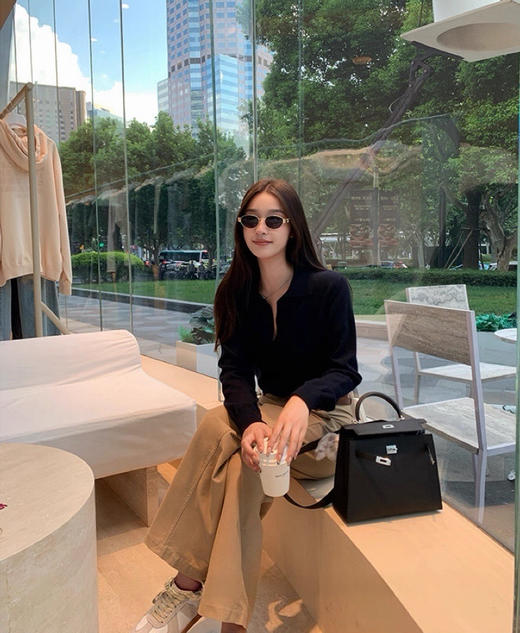 老钱风Polo领慵懒休闲V领针织衫春天的标配 商品图13