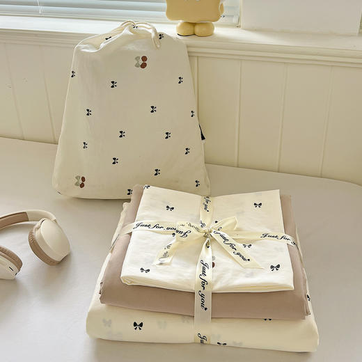 【A类母婴级40支四件套】夏季韩系古法水洗棉四件套被套床单床笠 商品图1