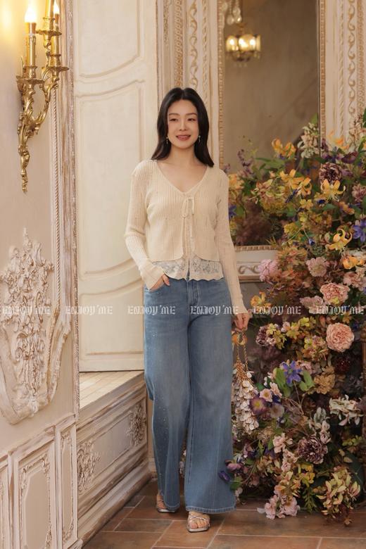 【门店同款】ENJOY夏季细闪烫钻筒喇裤 170498403 商品图1