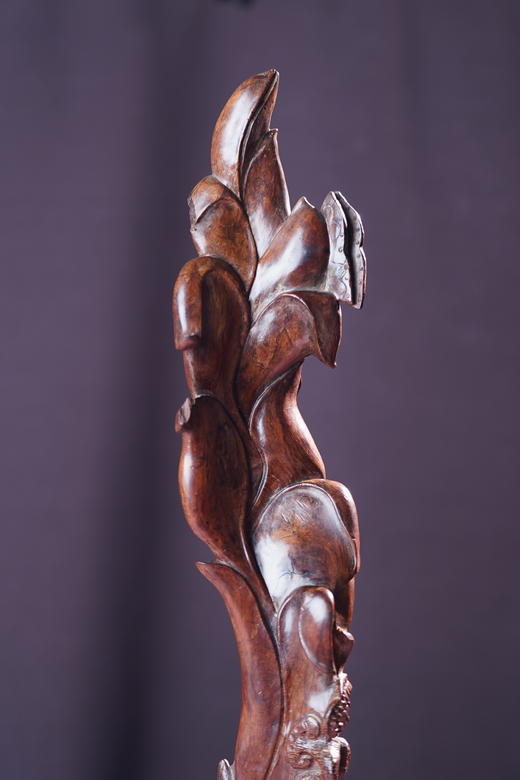 老料【海黄紫油梨蝶恋花摆件】长40cm 宽9cm | 大梦香堂 商品图1