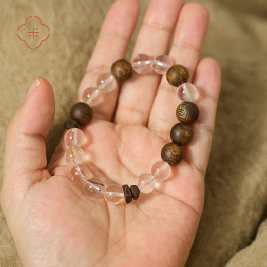 米马饰物 红发水晶奇楠沉香手串 心里住着一团火 商品图3