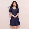 奢姿大码女装2026夏季百褶设计牛仔方领连衣裙胖妹妹休闲时尚裙子3262803839 商品缩略图4